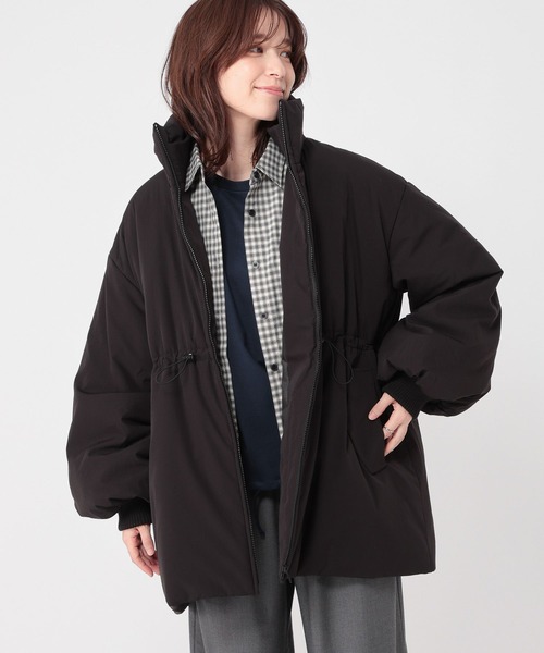 studio CLIP（スタディオクリップ）の「パディングドロストコート[プチサイズあり]（ダウンジャケット/コート・レディース・ブラック/アイボリー・FREE/PF）」の11枚目の写真