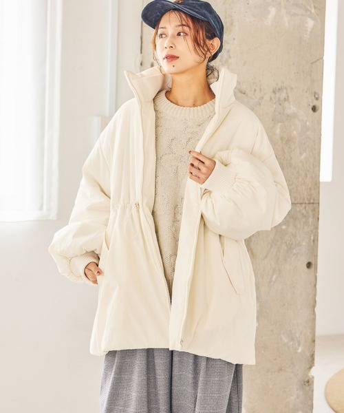 studio CLIP（スタディオクリップ）の「パディングドロストコート[プチサイズあり]（ダウンジャケット/コート・レディース・ブラック/アイボリー・FREE/PF）」の17枚目の写真