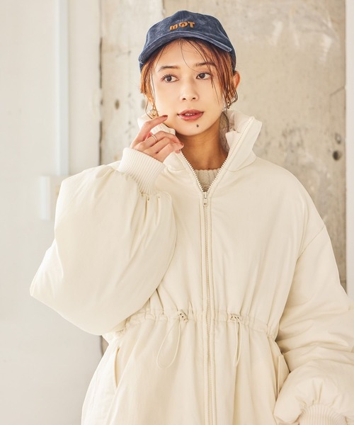 studio CLIP（スタディオクリップ）の「パディングドロストコート[プチサイズあり]（ダウンジャケット/コート・レディース・ブラック/アイボリー・FREE/PF）」の20枚目の写真