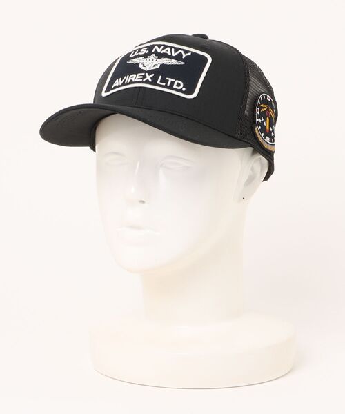 AVIREX（アヴィレックス）の「【78】【AVIREX】U.S NAVY MESH CAP（キャップ・メンズ・カーキ/サックスブルー/インディゴブルー/ブラック・FREE）」の2枚目の写真