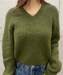 ROGER AND RAW（ロジャーアンドロウ）の「モヘアタッチVネックニットトップス（ニット/セーター・レディース）」