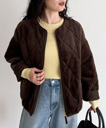 fredy emue | ファーキルトジップコート(ムートンコート)