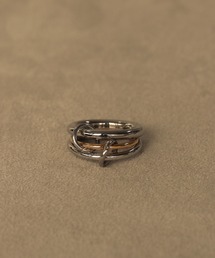 bonu.（ボヌ）の「【サージカルステンレス】コンビカラー３連リング（リング）」