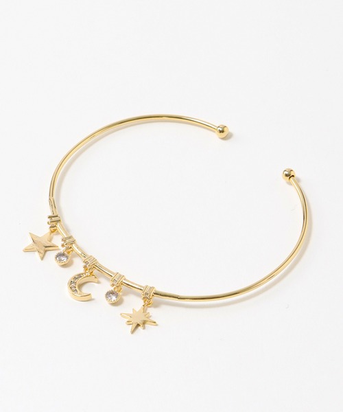 Three Four Time（ｽﾘｰﾌｫｰﾀｲﾑ）の「星月チャームバングル（バングル/リストバンド・レディース・シルバー/ゴールド・FREE）」の8枚目の写真