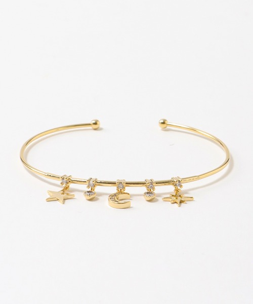 Three Four Time（ｽﾘｰﾌｫｰﾀｲﾑ）の「星月チャームバングル（バングル/リストバンド・レディース・シルバー/ゴールド・FREE）」の10枚目の写真