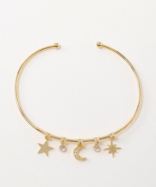 Three Four Time（ｽﾘｰﾌｫｰﾀｲﾑ）の「星月チャームバングル（バングル/リストバンド・レディース・シルバー/ゴールド・FREE）」の11枚目の写真