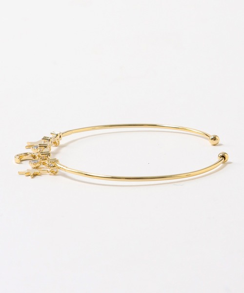 Three Four Time（ｽﾘｰﾌｫｰﾀｲﾑ）の「星月チャームバングル（バングル/リストバンド・レディース・シルバー/ゴールド・FREE）」の12枚目の写真