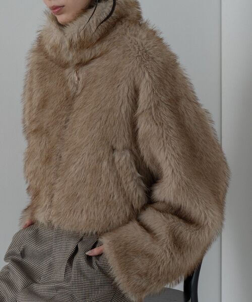 セール】【再入荷】フェイクファーブルゾン（ブルゾン）｜GALLEST