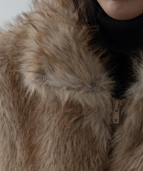 GALLEST（ギャレスト）の「【再入荷】フェイクファーブルゾン（ブルゾン・レディース・ダークグレー/こしょう色系・38）」の11枚目の写真