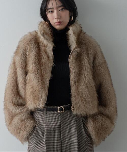 GALLEST（ギャレスト）の「【再入荷】フェイクファーブルゾン（ブルゾン・レディース・ダークグレー/こしょう色系・38）」の15枚目の写真