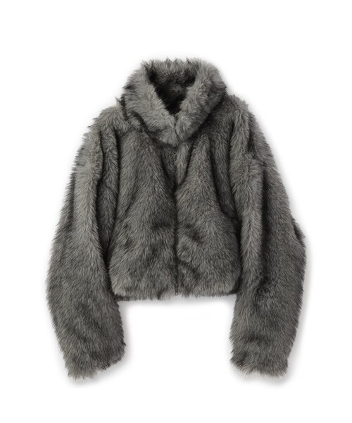 GALLEST（ギャレスト）の「【再入荷】フェイクファーブルゾン（ブルゾン・レディース・ダークグレー/こしょう色系・38）」の17枚目の写真