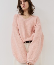 モヘアライクVネックニット