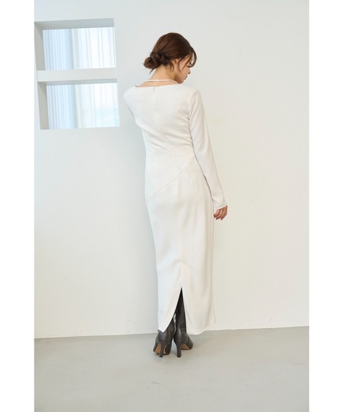 セール】ドレープバックサテンロングワンピース（ワンピース）｜SNIDEL