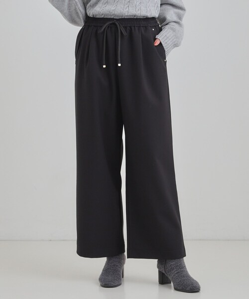 SHOO・LA・RUE（シューラルー）の「【洗濯機可/S-LL】風を通しにくい フラップイージーワイドパンツ（その他パンツ・レディース・ブラック/ブラウン系その他/グレー・04/03/02/01）」の2枚目の写真