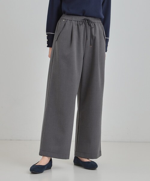 SHOO・LA・RUE（シューラルー）の「【洗濯機可/S-LL】風を通しにくい フラップイージーワイドパンツ（その他パンツ・レディース・ブラック/ブラウン系その他/グレー・04/03/02/01）」の20枚目の写真