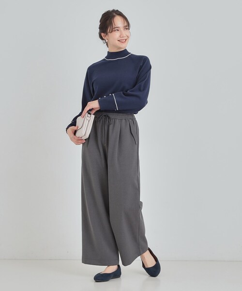 SHOO・LA・RUE（シューラルー）の「【洗濯機可/S-LL】風を通しにくい フラップイージーワイドパンツ（その他パンツ・レディース・ブラック/ブラウン系その他/グレー・04/03/02/01）」の21枚目の写真