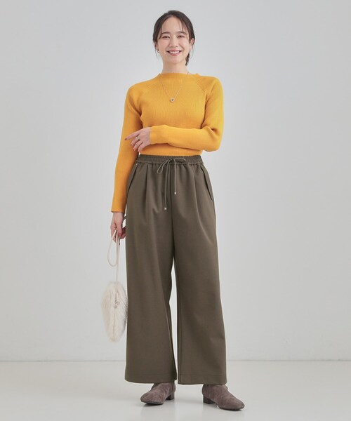 SHOO・LA・RUE（シューラルー）の「【洗濯機可/S-LL】風を通しにくい フラップイージーワイドパンツ（その他パンツ・レディース・ブラック/ブラウン系その他/グレー・04/03/02/01）」の10枚目の写真