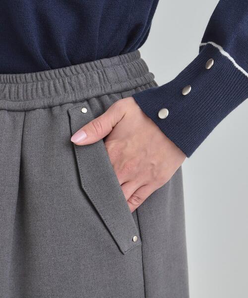 SHOO・LA・RUE（シューラルー）の「【洗濯機可/S-LL】風を通しにくい フラップイージーワイドパンツ（その他パンツ・レディース・ブラック/ブラウン系その他/グレー・04/03/02/01）」の16枚目の写真