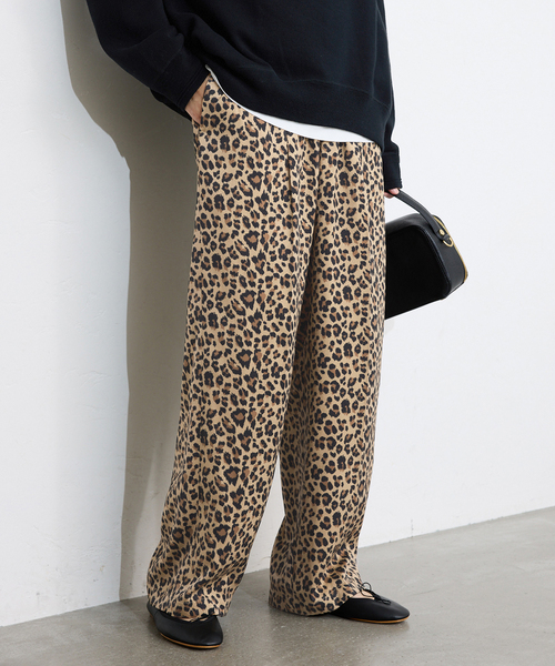 SLOBE IENA（スローブイエナ）の「レオパードイージーパンツ（その他パンツ・レディース・キャメル・36/38）」の8枚目の写真