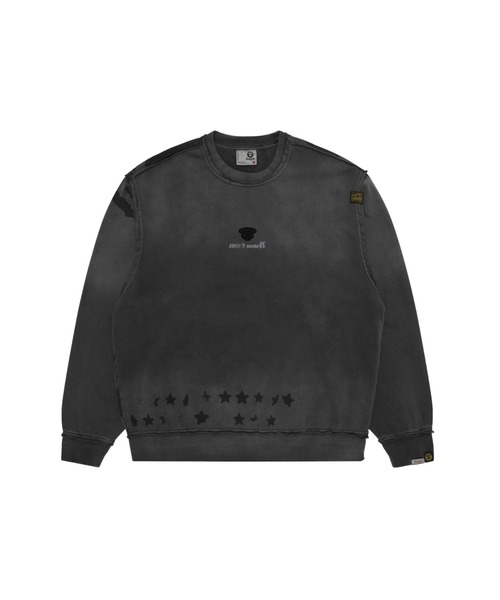 AAPE BY A BATHING APE（エーエイプバイアベイシングエイプ）の「AAPE MAIN CREW NECK SWEAT（スウェット・メンズ・ライトブラック/ダークブラウン・SMALL/LARGE/MEDIUM/X-LARGE）」の2枚目の写真