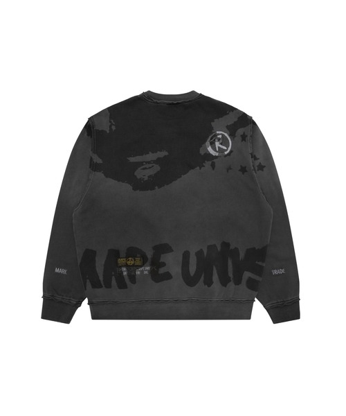 AAPE BY A BATHING APE（エーエイプバイアベイシングエイプ）の「AAPE MAIN CREW NECK SWEAT（スウェット・メンズ・ライトブラック/ダークブラウン・SMALL/LARGE/MEDIUM/X-LARGE）」の3枚目の写真