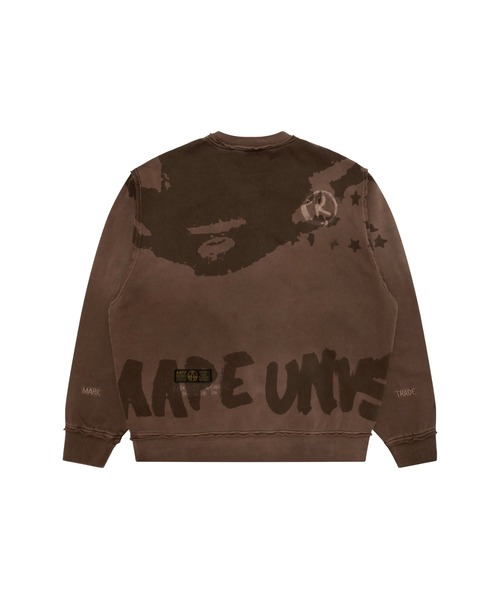 AAPE BY A BATHING APE（エーエイプバイアベイシングエイプ）の「AAPE MAIN CREW NECK SWEAT（スウェット・メンズ・ライトブラック/ダークブラウン・SMALL/LARGE/MEDIUM/X-LARGE）」の6枚目の写真