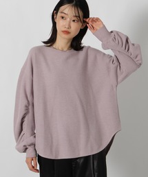 LAKOLE | 袖シャーリングプルオーバー長袖 / 611711(Tシャツ/カットソー)