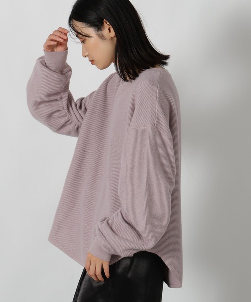 LAKOLE（ラコレ）の「袖シャーリングプルオーバー長袖 / 611711（Tシャツ/カットソー・レディース・パープル/グレー/ブラック・FREE）」の6枚目の写真