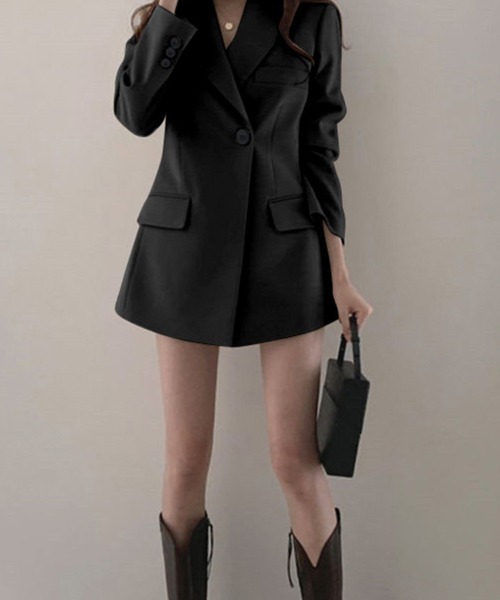 SallyLunn(サリーラン)の「ロング丈テーラードジャケット(その他アウター・レディース・ベージュ/ブラック・MEDIUM/LARGE)」の10枚目の写真