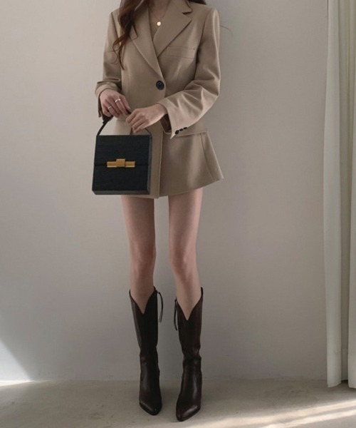 SallyLunn(サリーラン)の「ロング丈テーラードジャケット(その他アウター・レディース・ベージュ/ブラック・MEDIUM/LARGE)」の6枚目の写真