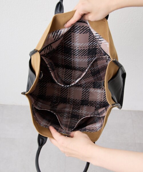 ear PAPILLONNER(イアパピヨネ)の「sampo×earホーストートバッグ《A4サイズ対応》(トートバッグ・レディース・ベージュ・FREE)」の12枚目の写真