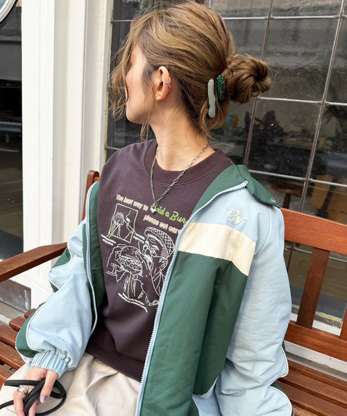 DOUBLE NAME（ダブルネーム）の「grandpa burger刺しゅうプルオーバー（スウェット・レディース・ベージュ/ブラック系/カーキ・FREE）」の16枚目の写真