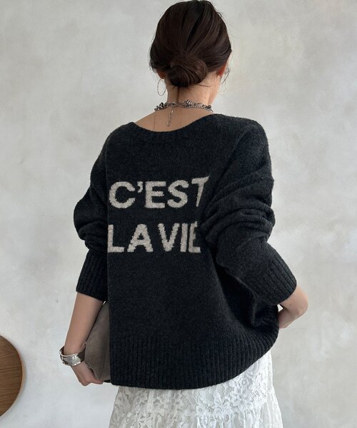 セール】【WEB限定】ロゴジップアップ2WAYプルオーバー（ニット