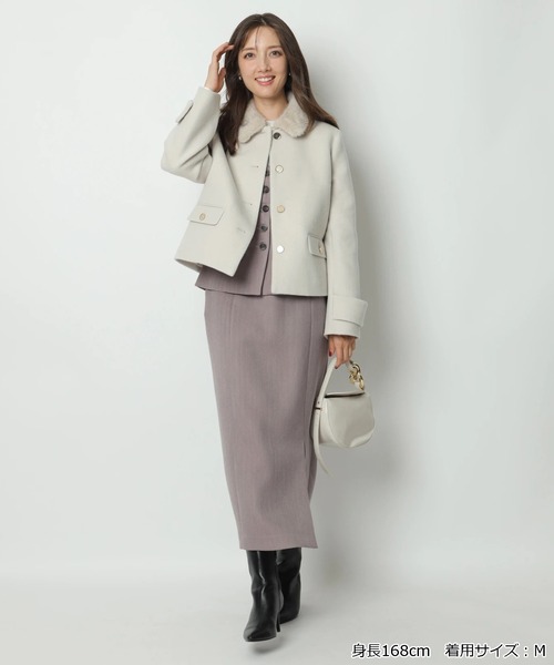 ステンカラーショートコート（ダウンジャケット/コート）｜Apuweiser