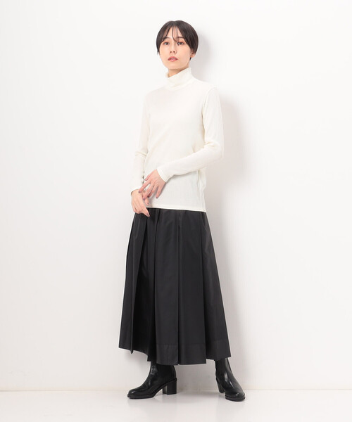 COMME CA（コムサ）の「〔 Sサイズ 〕 ラグウォームリブニット ハイネックプルオーバー（Tシャツ/カットソー・レディース・オフホワイト/ネイビー・5号）」の3枚目の写真