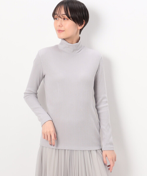 COMME CA（コムサ）の「〔 Sサイズ 〕 ラグウォームリブニット ハイネックプルオーバー（Tシャツ/カットソー・レディース・オフホワイト/ネイビー・5号）」の6枚目の写真