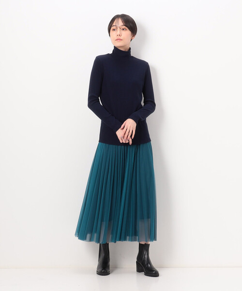 COMME CA（コムサ）の「〔 Sサイズ 〕 ラグウォームリブニット ハイネックプルオーバー（Tシャツ/カットソー・レディース・オフホワイト/ネイビー・5号）」の7枚目の写真