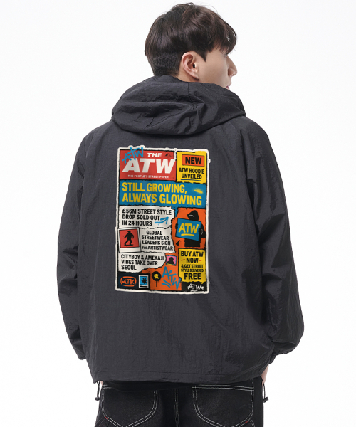 ARTISTWEAR（アーティストウェア）の「[ATW]ソルドアウトフード風防（ナイロンジャケット・レディース・ブラック・MEDIUM/LARGE/X-LARGE/2XL）」の3枚目の写真