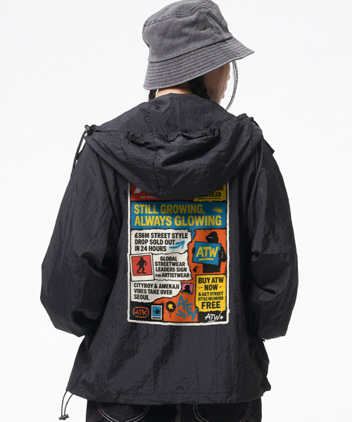 ARTISTWEAR（アーティストウェア）の「[ATW]ソルドアウトフード風防（ナイロンジャケット・レディース・ブラック・MEDIUM/LARGE/X-LARGE/2XL）」の5枚目の写真