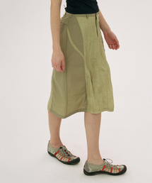 WELLBEING EXPRESS（ウェルビーイングエクスプレス）の「Wrinkle Nylon Skirt Khaki（スカート）」