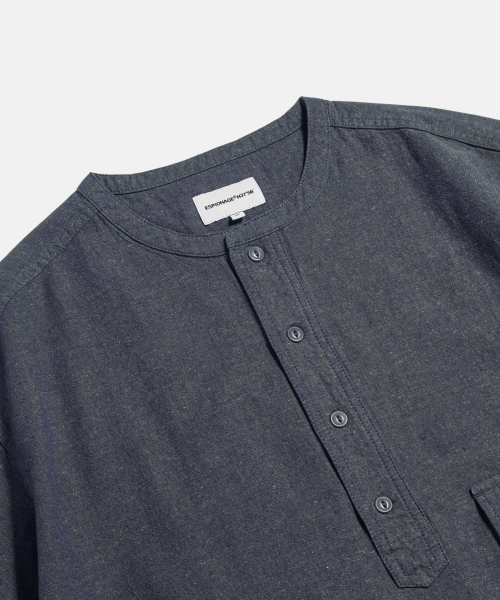 ESPIONAGE(エスピオナジ)の「Cotton Ramie S/S Henley Shirt Navy(シャツ/ブラウス・レディース・その他・LARGE/X-LARGE/MEDIUM)」の9枚目の写真