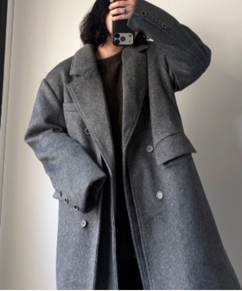 CREARE -LINO-（クレアーレリノ）の「レイヤードロングコート（その他アウター・メンズ・ブラック/チャコール・FREE）」の8枚目の写真