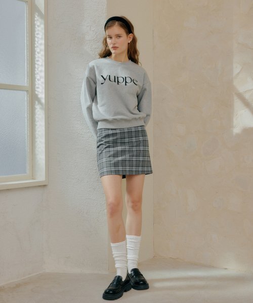 YUPPE(ヨッペ)の「CHECK LINE SKIRT_SKY BLUE(スカート・レディース・その他・SMALL)」の4枚目の写真