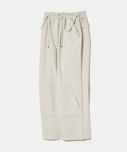 Diamond Layla(ダイアモンドレイラ)の「Linen Cotton Waist Band Wide Pants P17(その他パンツ・レディース・その他・X-LARGE)」の1枚目の写真