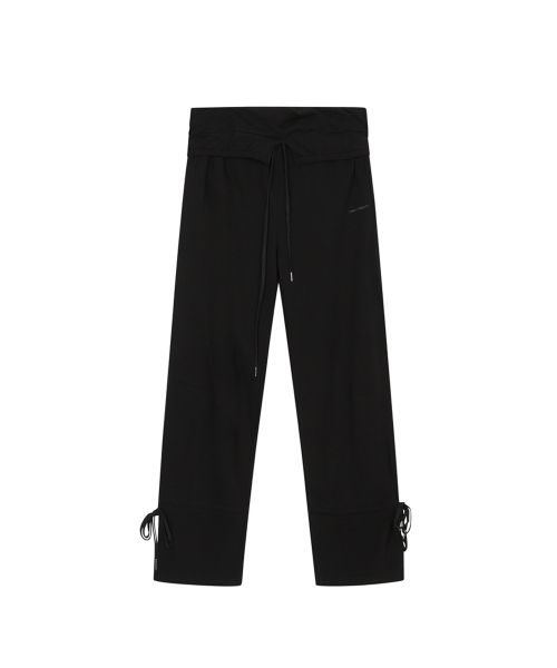 THREE TO EIGHTY（スリートゥエイティー）の「FOLD STRING SHIRRING PANTS BLACK（スウェットパンツ・レディース・その他・FREE）」の4枚目の写真