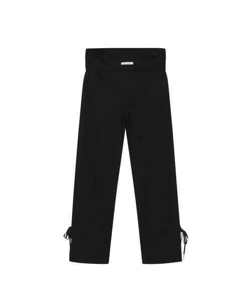 THREE TO EIGHTY（スリートゥエイティー）の「FOLD STRING SHIRRING PANTS BLACK（スウェットパンツ・レディース・その他・FREE）」の5枚目の写真