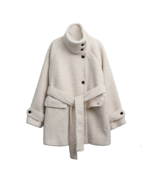 Neutral mood boucle coat_2 Colors