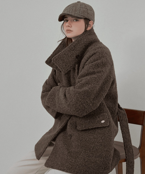 SLOWLOLLI（スローローリ）の「Neutral mood boucle coat_2 Colors（トレンチコート・レディース・アイボリー/カーキブラウン・FREE）」の8枚目の写真