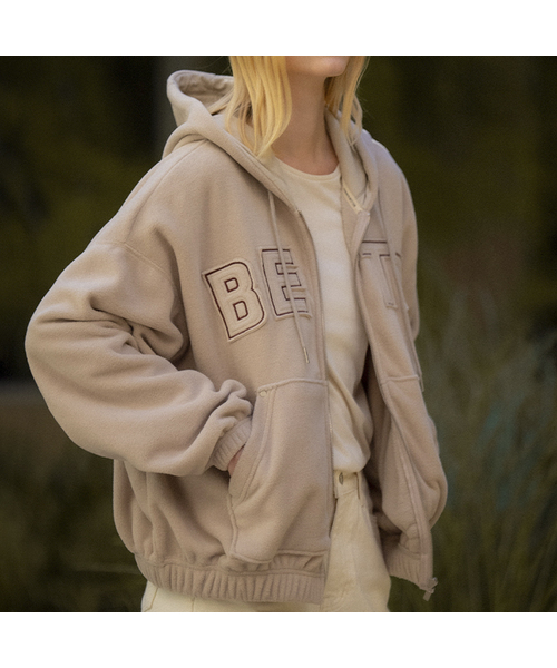 BETR fleece hoodie zip-up [KNFW04JP05]_[2color]