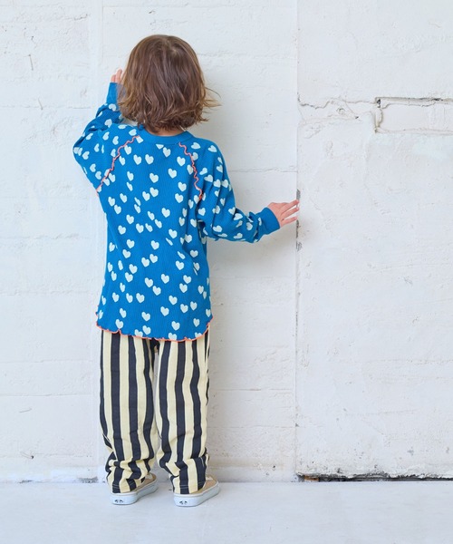 MARKEY'S（マーキーズ）の「ミニウラケストライプロングパンツ（その他パンツ・キッズ・グリーン系その他/ブラック系その他/オレンジ系その他・80/90/95/100/110/120/130/140/150）」の10枚目の写真